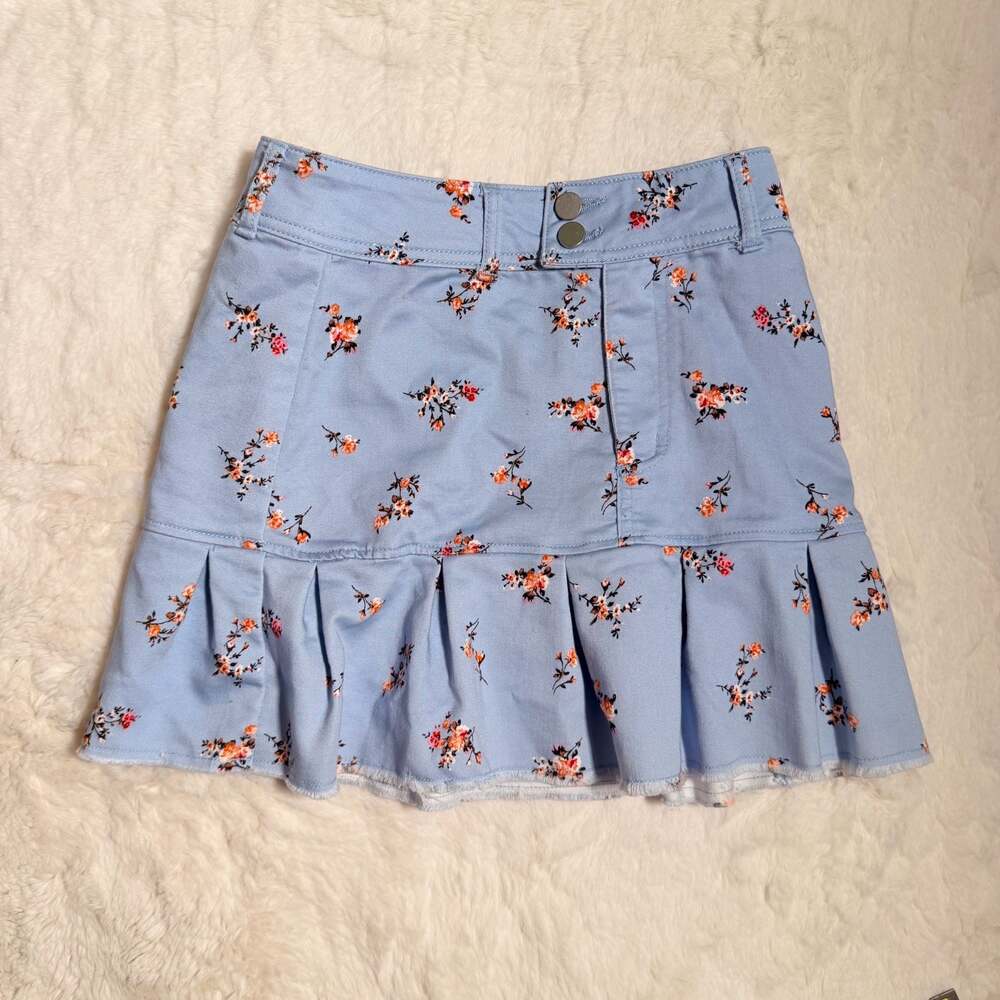 Tinsel Town Floral Pleated Mini Skirt Size XS